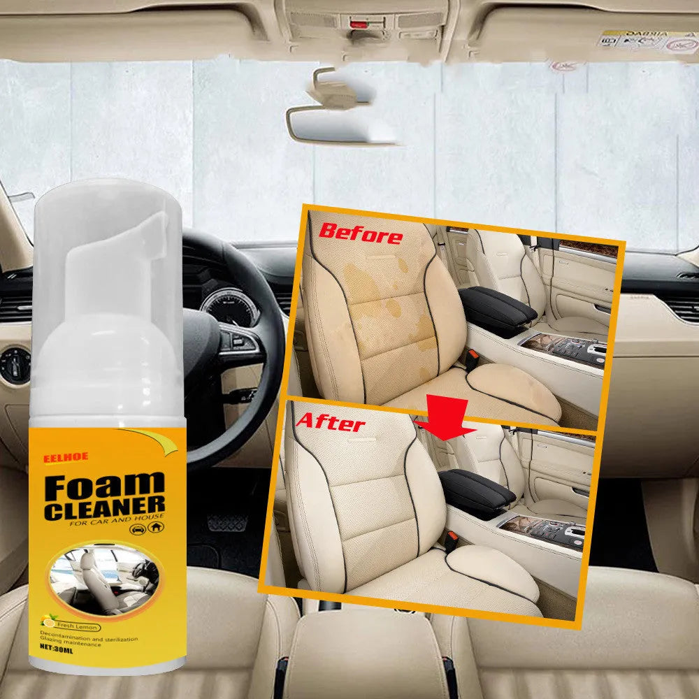 30ml car interior foam cleaner, 112 x 35mm multi-purpose detergent for ceiling and seat cleaning