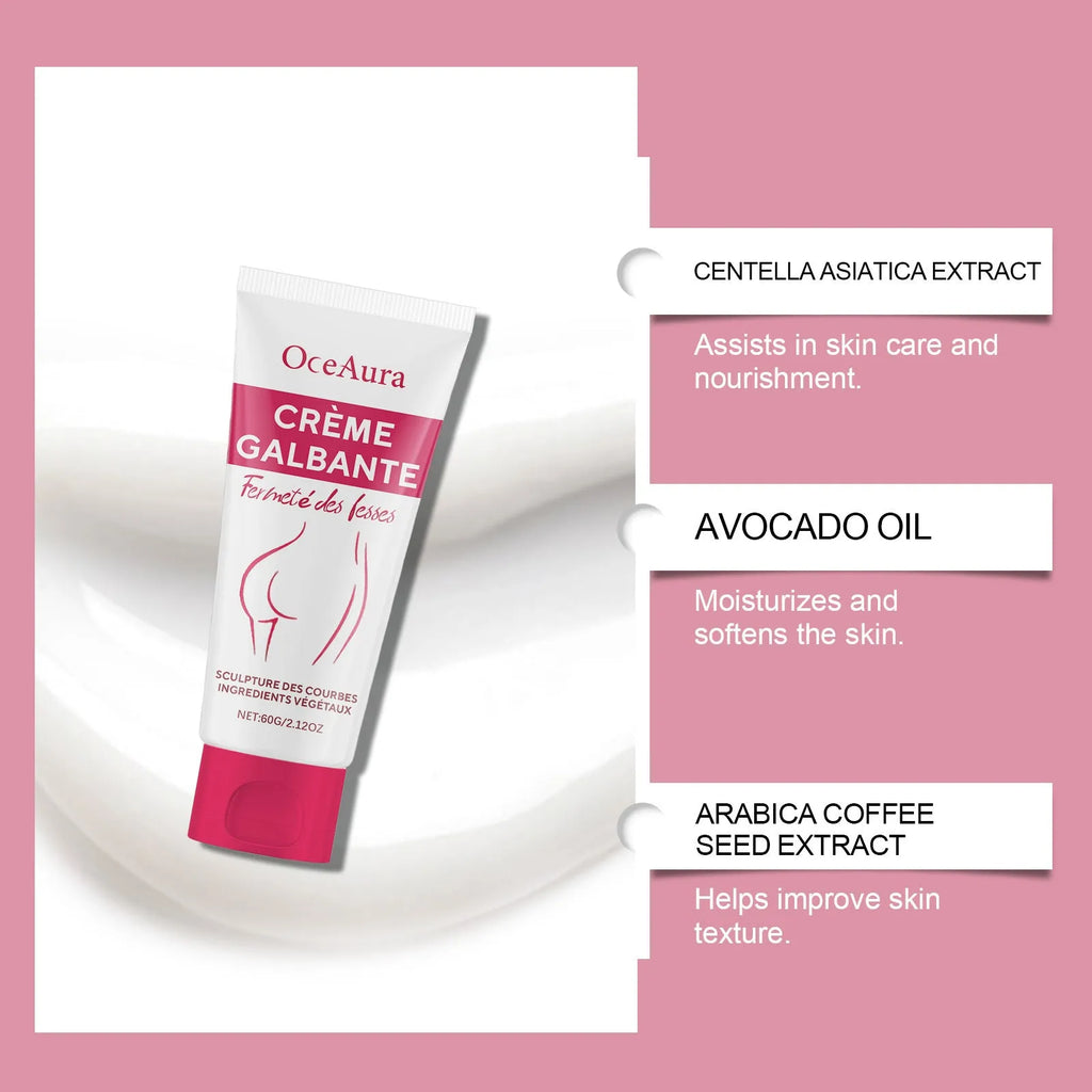 60g container of hip neck tightening cream with asiatic centella extract and fruit tree oil formulation