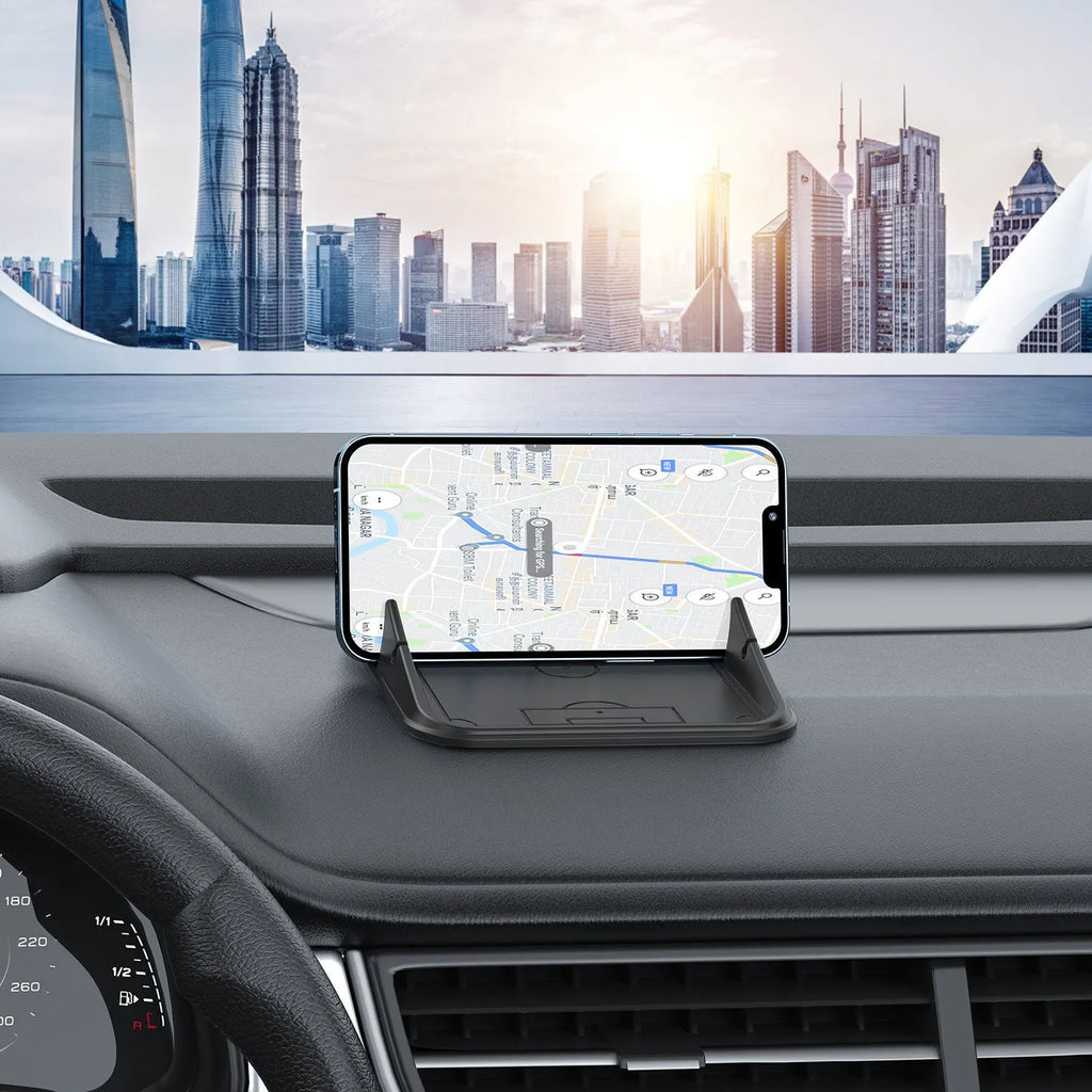 Silicone automobile phone holder in Peak-X5 colour for car and desktop mobile device mounting