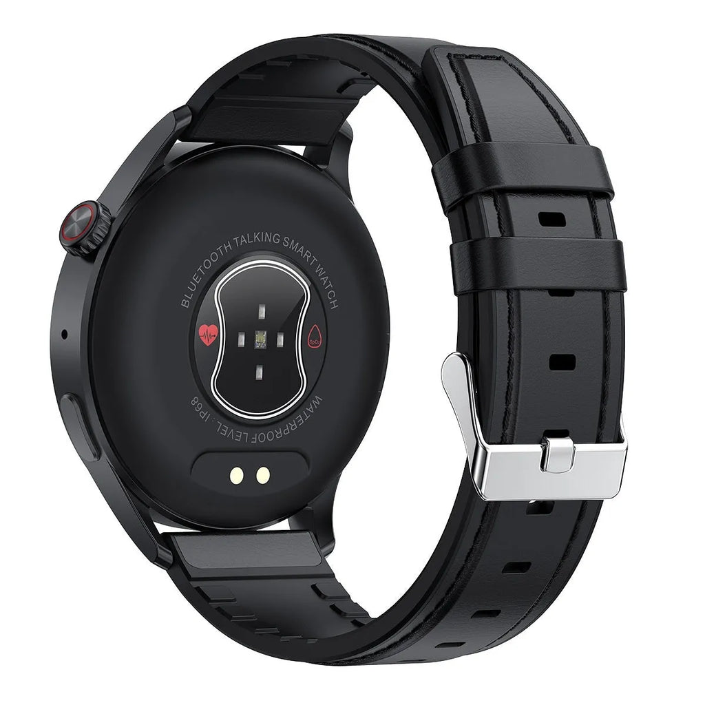 Smart watch with HD IPS screen, touch button, and multiple colour and strap options