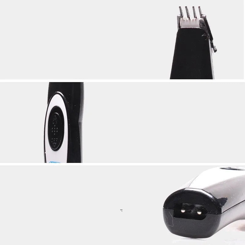 USB rechargeable pet grooming clipper with stainless steel and ceramic cutters for cats and dogs, 16 x 3 x 2.8 cm, black