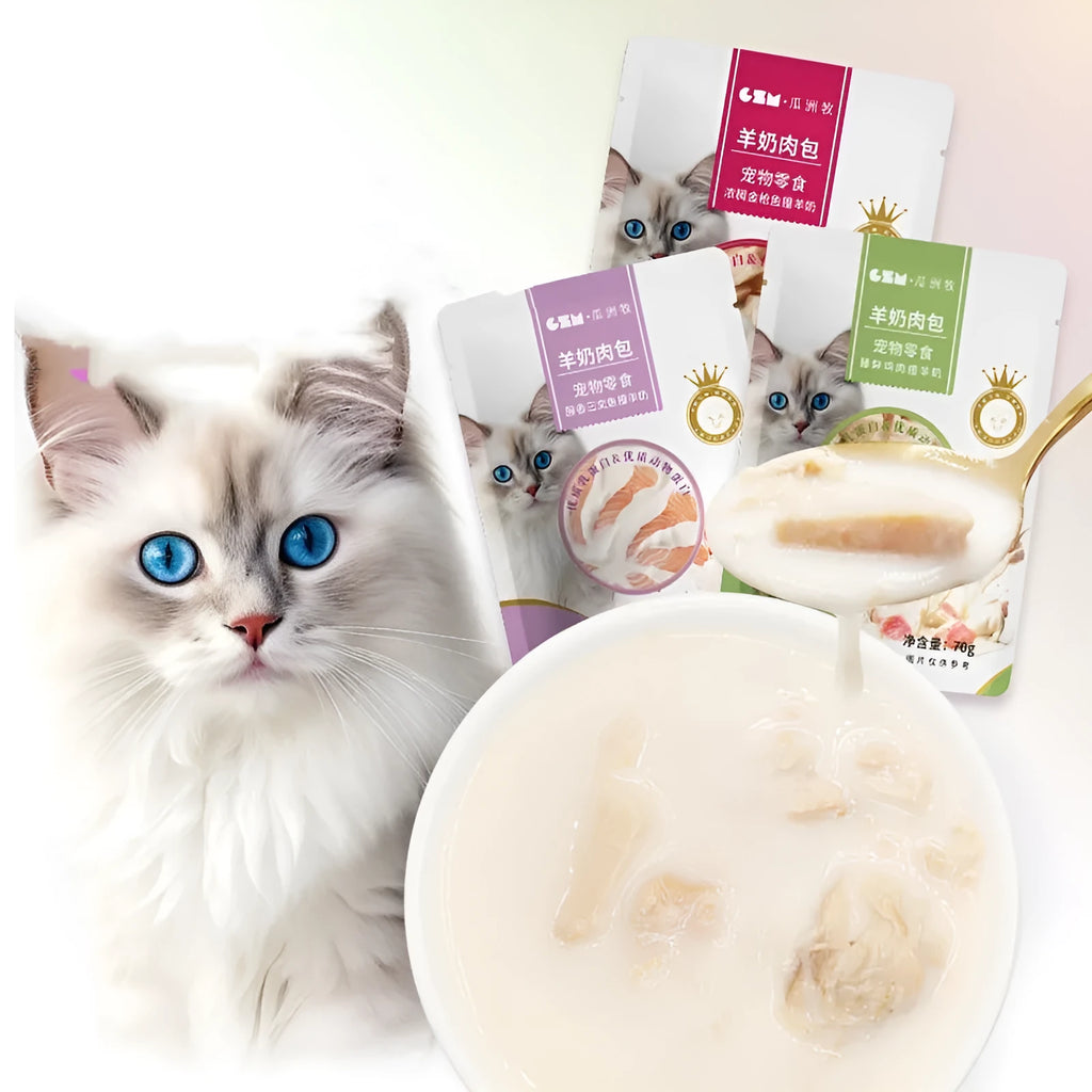 Cat goats milk steamed meat dumpling supplement nutrition cat snacks 70g pack chicken flavour