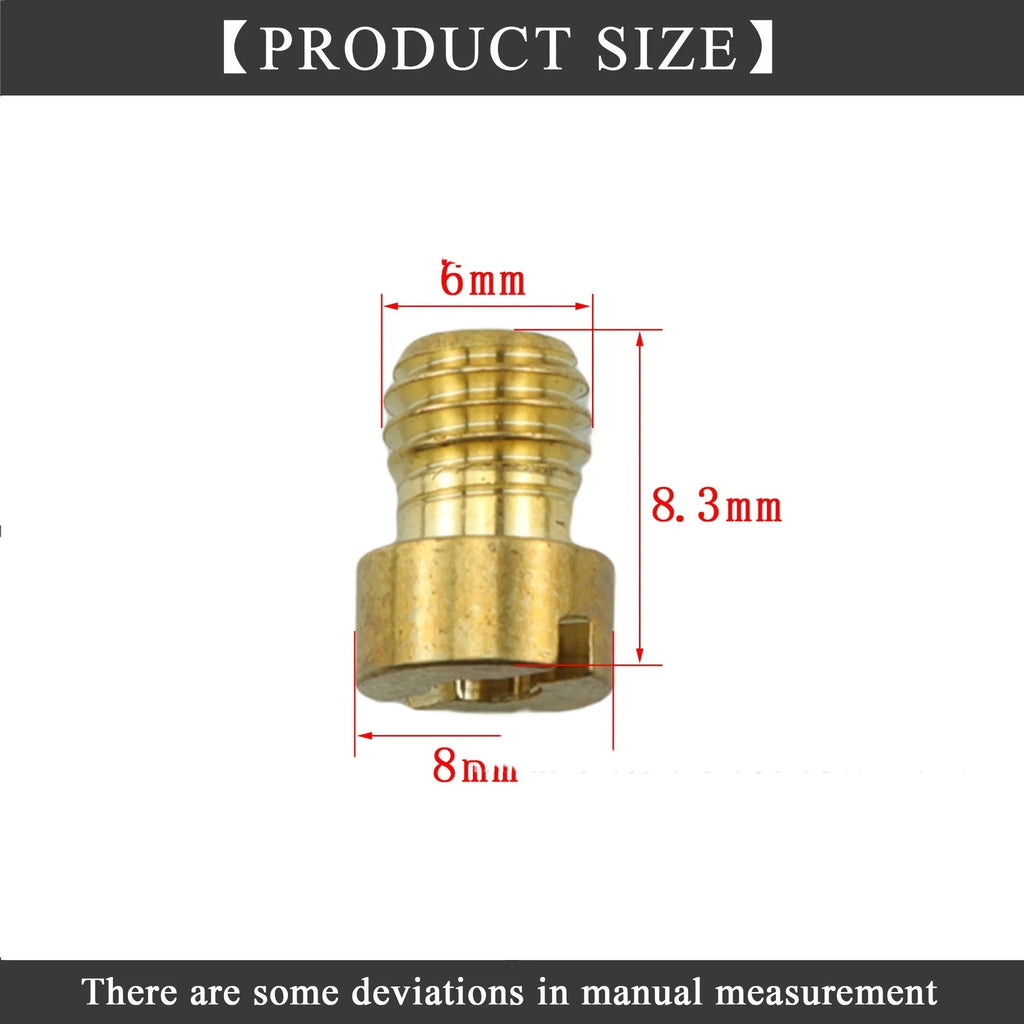 M6 brass carburetor main jet nozzle for Derotto PHBN PHVA carburettors with size markings