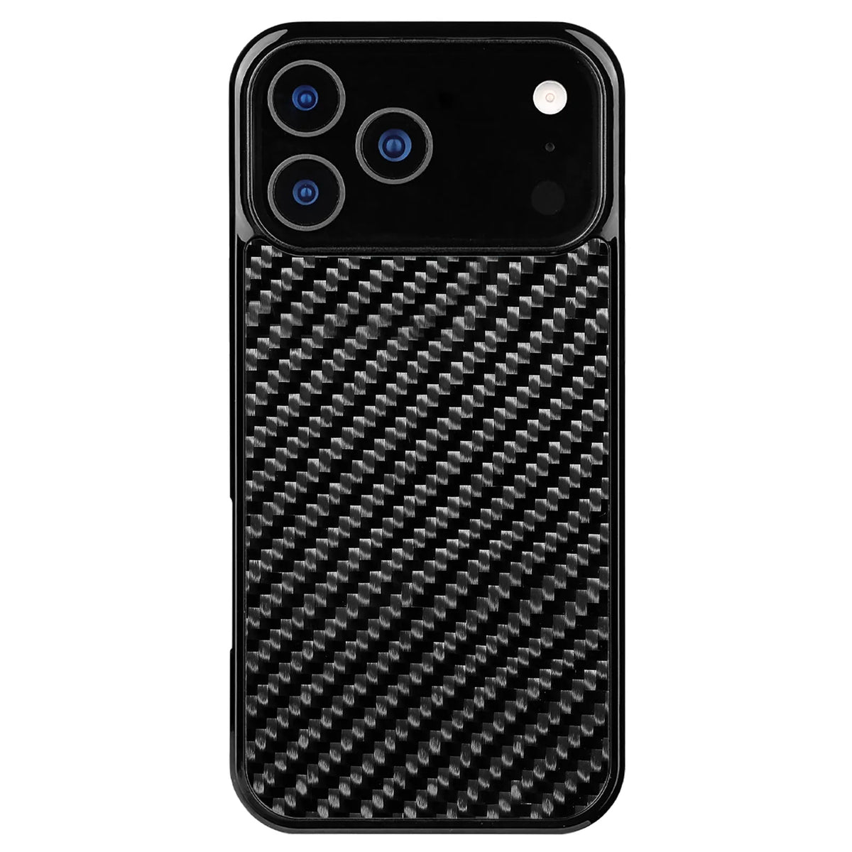 17 Series Twill Black mobile phone case for iPhone models, angled view showing textured finish