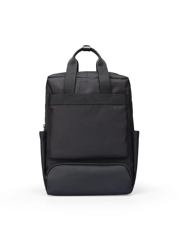 Black Oxford cloth computer backpack with a 20-35 litre capacity.