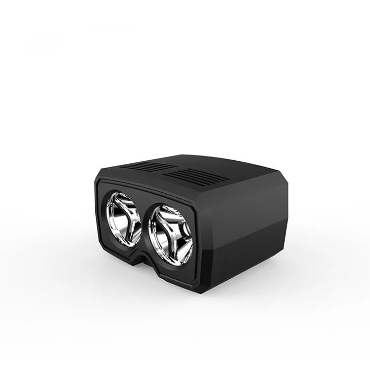 Y15 black cycle front light with CREE-XPE LED beads and quick release bracket on handlebar