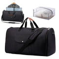 Folding travel duffel bag in dark blue Oxford cloth with 36-55L capacity