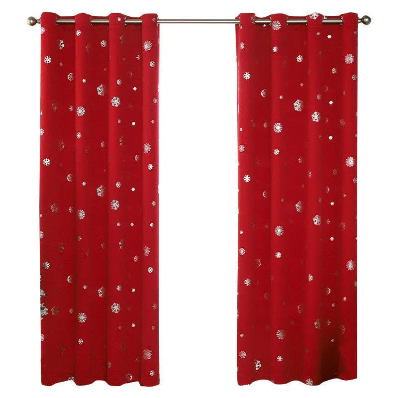 Snowflake pattern shade cloth curtain in polyester fabric with high-shading properties