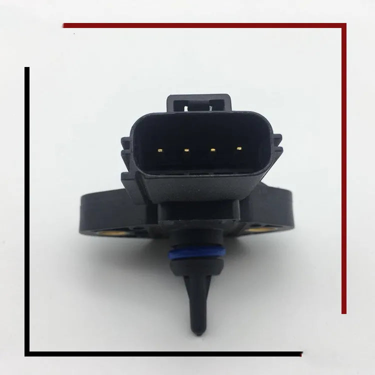 Black intake pressure sensor for Ford and Lincoln vehicles with automotive connections