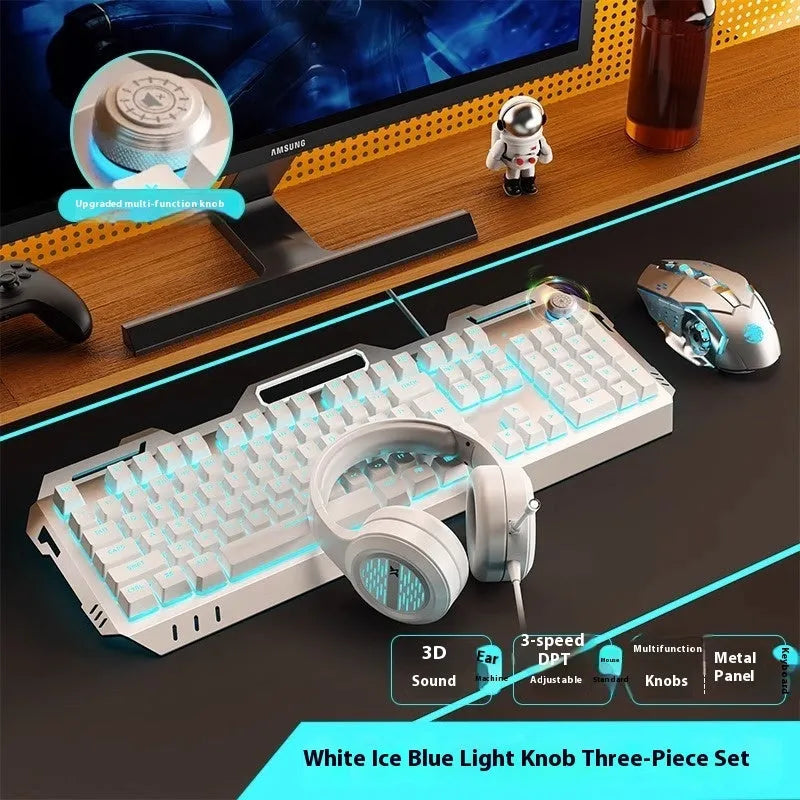 Aluminium mechanical keyboard with RGB backlighting and optional palm rest