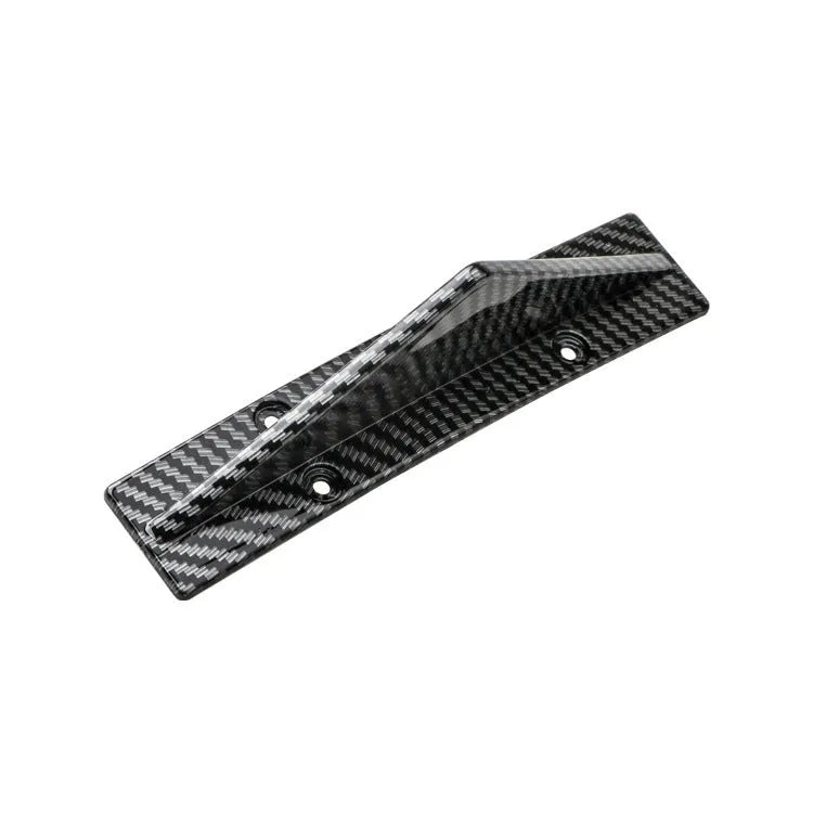 Car universal triangle rear spoiler kit with four ABS plastic pieces in bright black finish