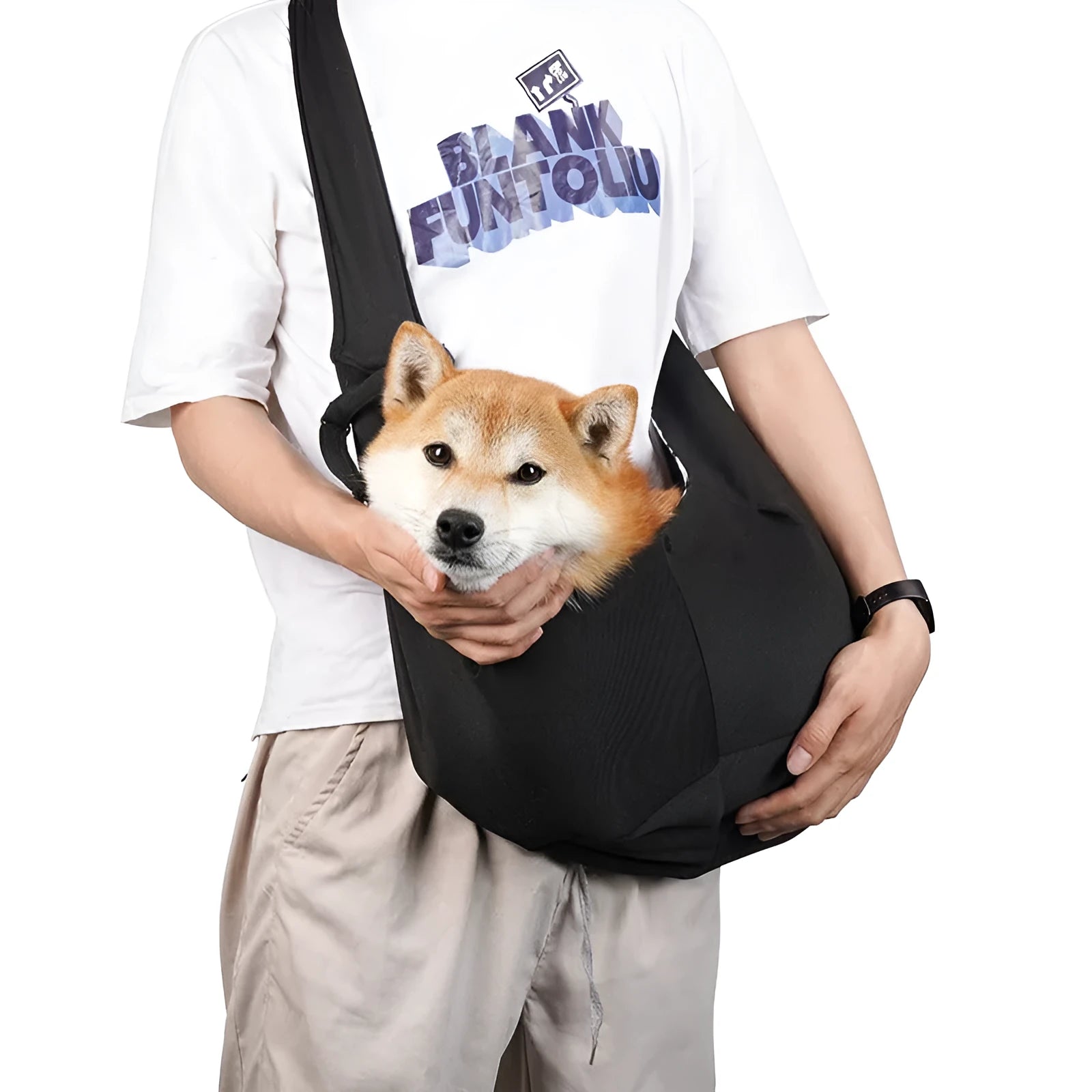 Soft adjustable shoulder strap dog carrier bag in multiple colour options for pets under 7.5kg