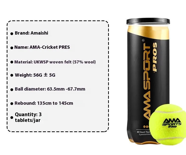 Three cage plate tennis training balls in black, green and yellow colours