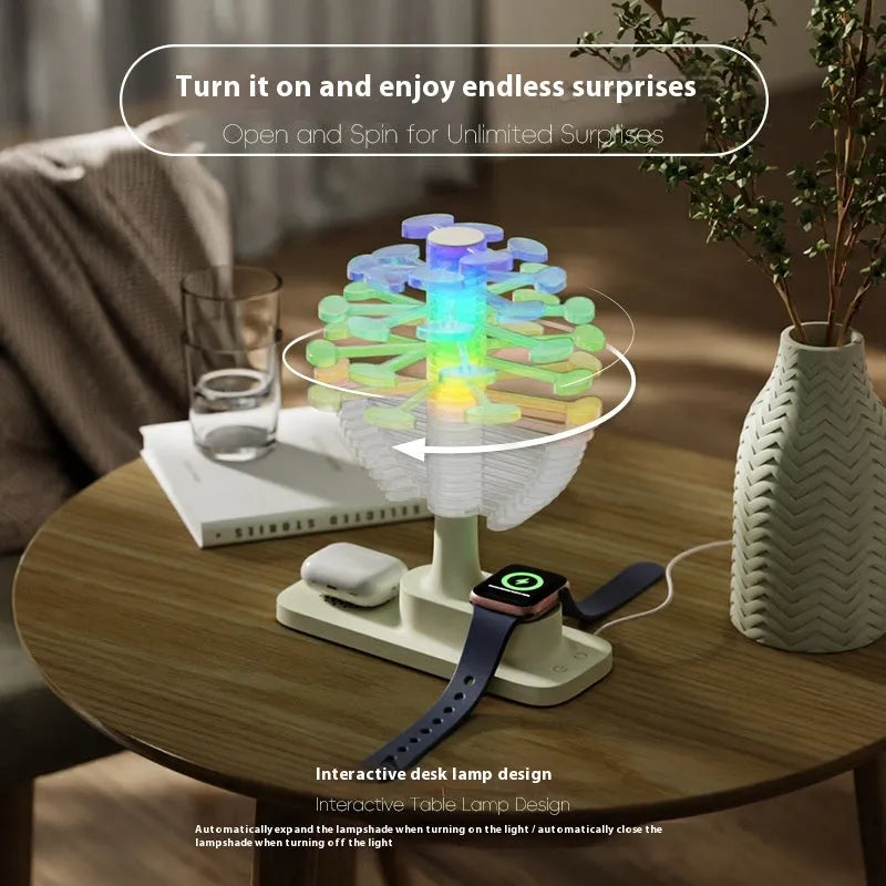 Spiral tree geometric LED table lamp with modern design for home decoration