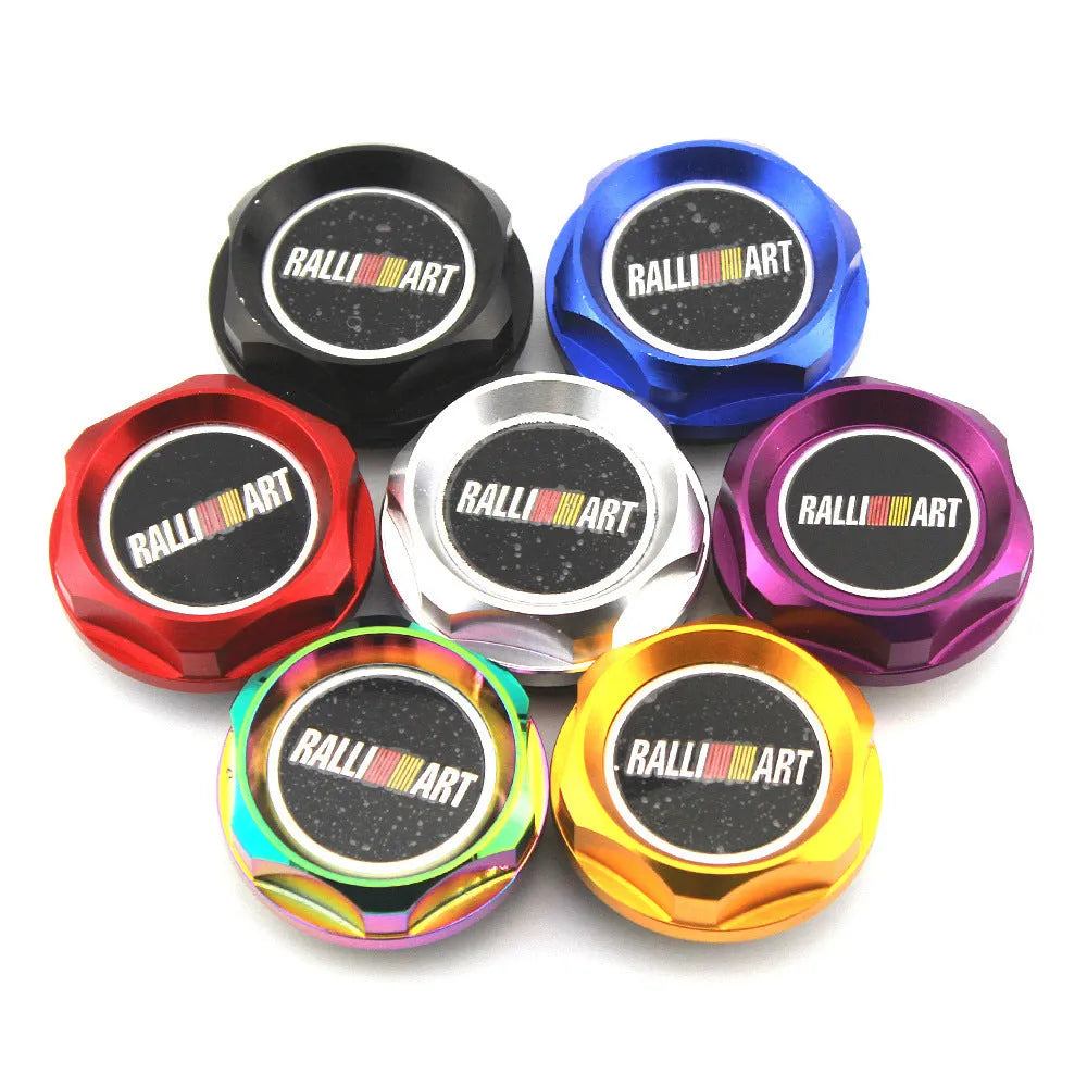 Aluminium alloy oil filter cap for Mitsubishi vehicles in six colour options
