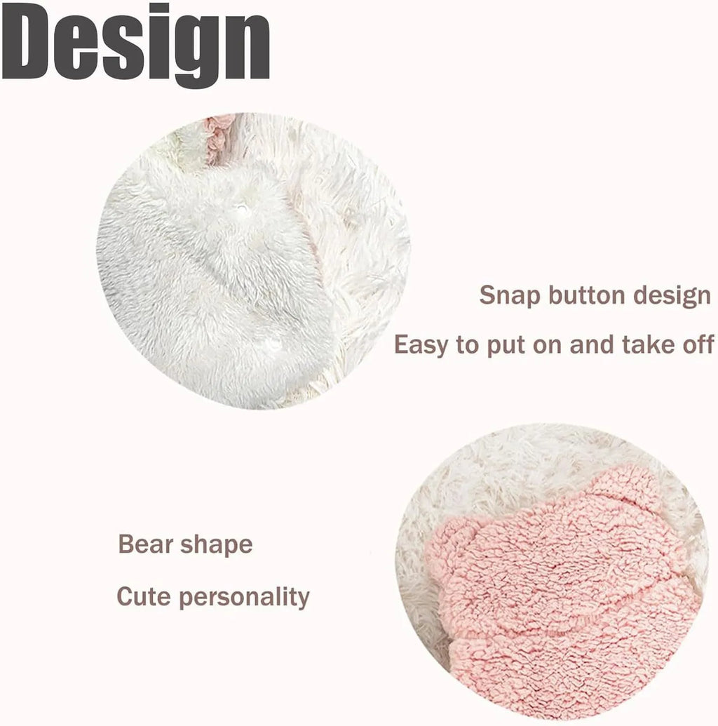 Teddy bear polar fleece dog cape blanket with hood in Brown, available in sizes S M L