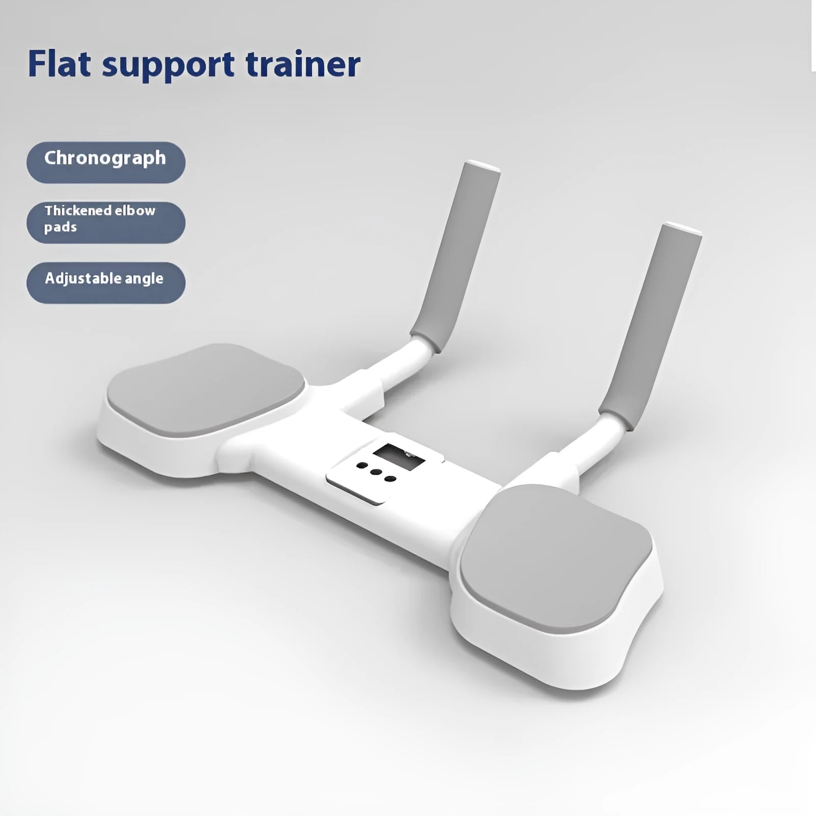 White household flat support trainer made from aluminium tube and ABS base for fitness exercises.