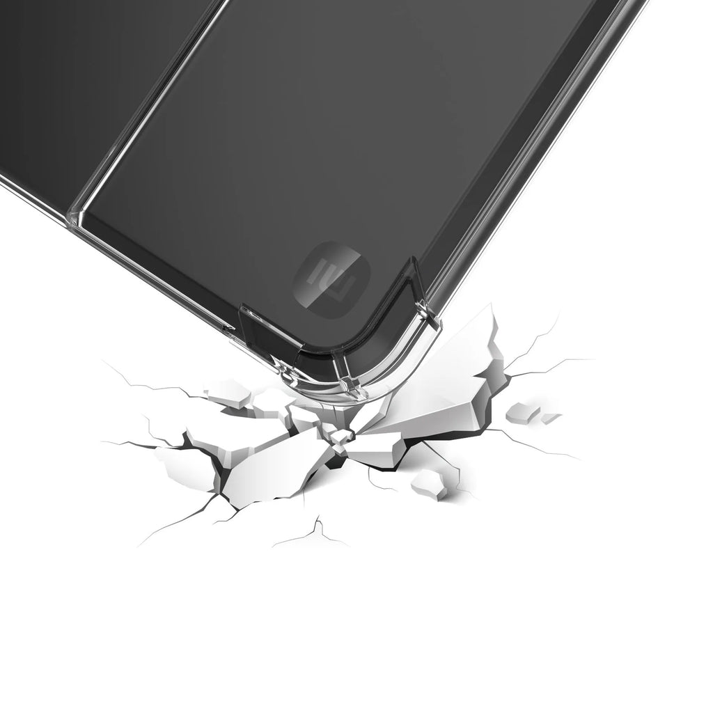 Transparent airbag protective phone case for 7-inch Xiaomi e-book reader showing TPU construction