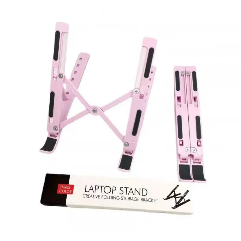 Silver aluminium laptop stand with folding legs for 16-18 inch notebooks