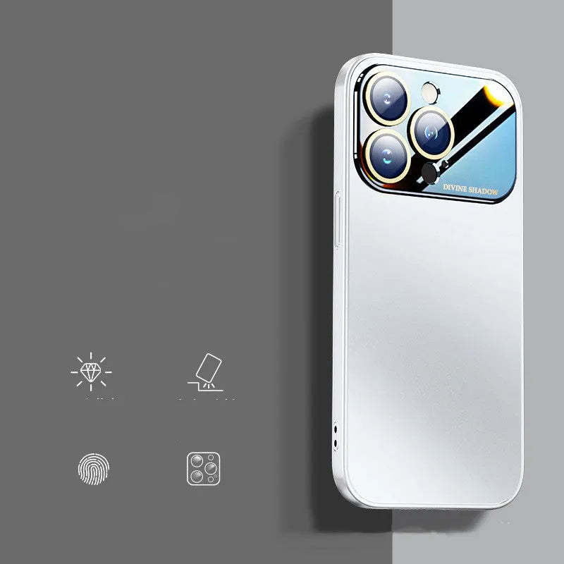 Home fashion frosted silicone phone case for Apple iPhone with large window in antique white
