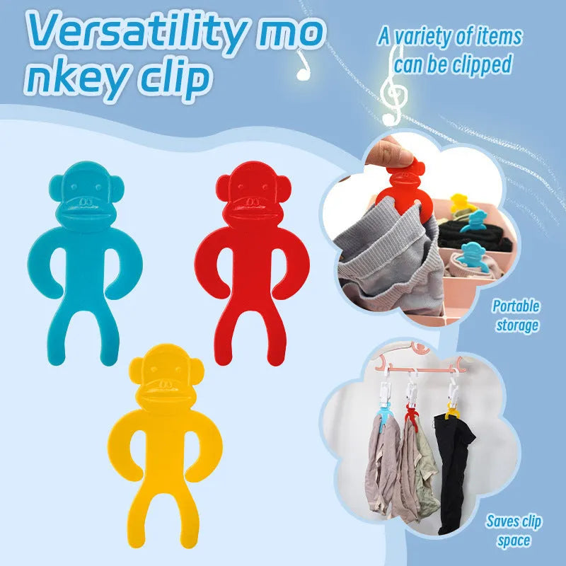 Blue, red and yellow plastic sock clips for machine wash organisation in 5 or 10 piece packs