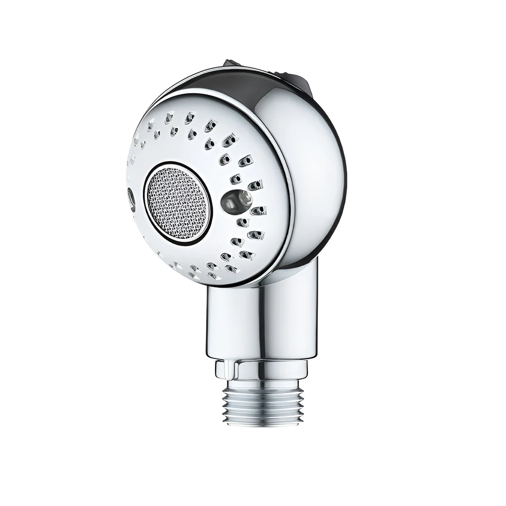 Silver ABS plastic handheld shower head for gentle pet bathing