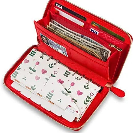 Anti-theft card holder wallet in multiple colours showing card slots and RFID protection.