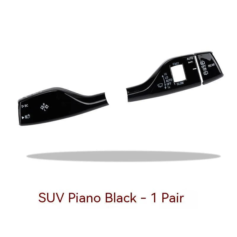 Pair of ABS steering lamp switch rod decorations in carbon fiber pattern for car or SUV lever