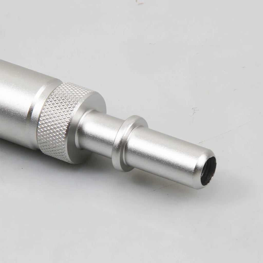 Silver metal VAS6262-9 transmission refueling joint for automotive MTF fluid service.