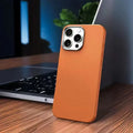 Plain leather pattern TPU phone case in black, grey or orange for Apple iPhone 11 to 16 Pro Max
