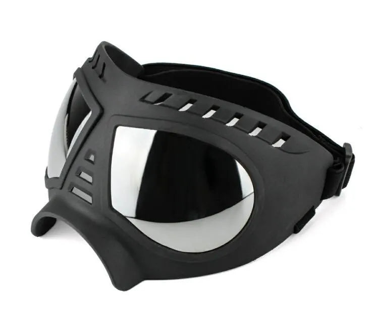 Dog goggles for medium and large dogs, size L, available in black or white, one pair pet headwear