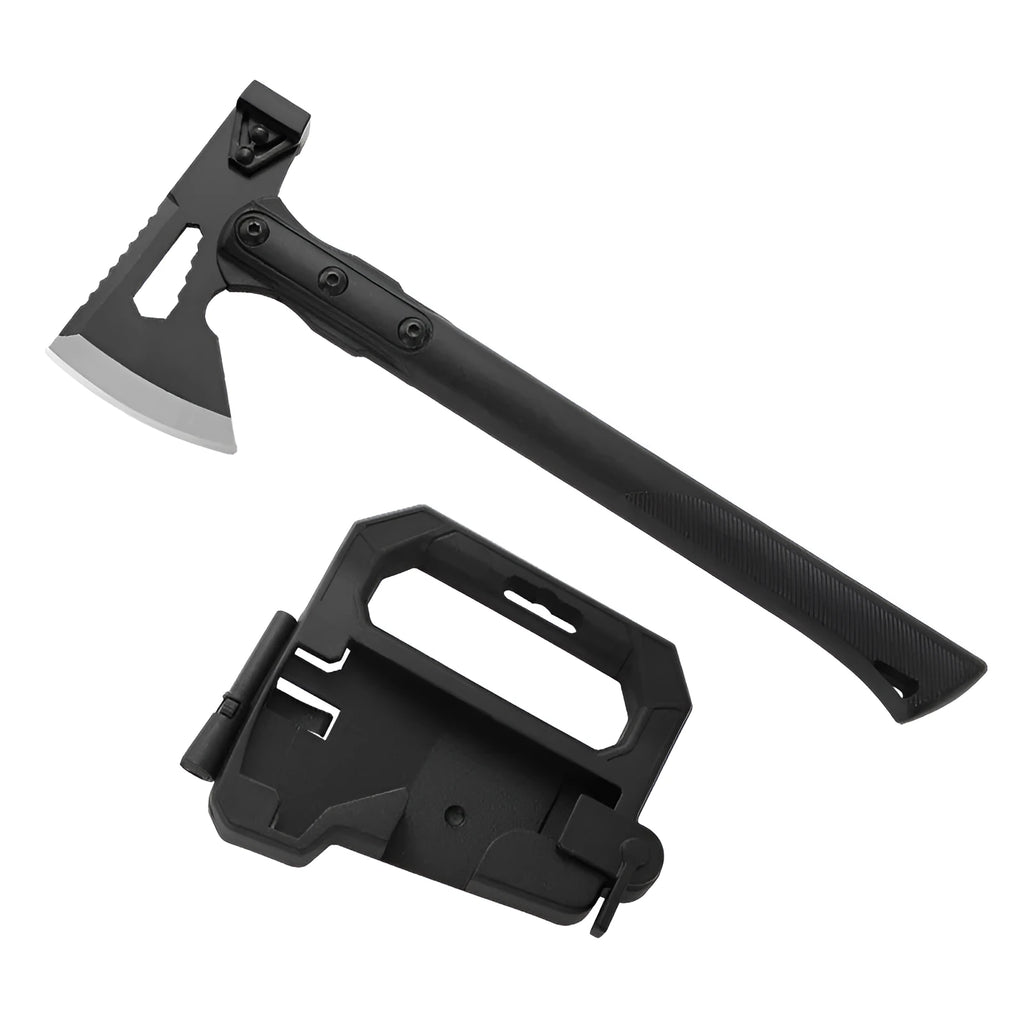 Multi-functional outdoor camping axe with stainless steel head and ABS plastic handle