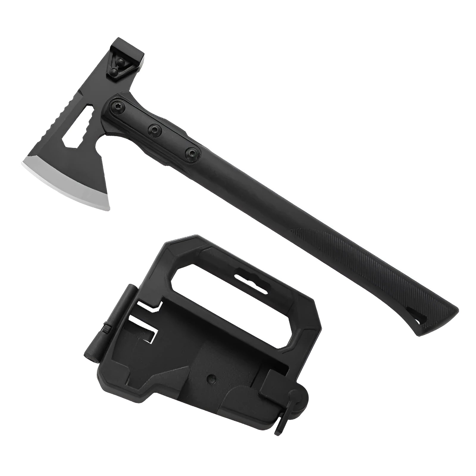 Multi-functional outdoor camping axe with stainless steel head and ABS plastic handle