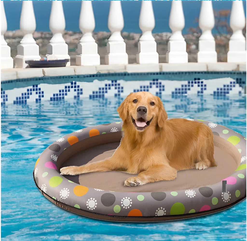 Dog swimming pool inflatable hammock with 210D Oxford cloth and PVC liner for pets up to 40kg