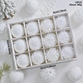 Lace glitter foam Christmas ball decorative pendant ornament in XM0171S colour on plastic base