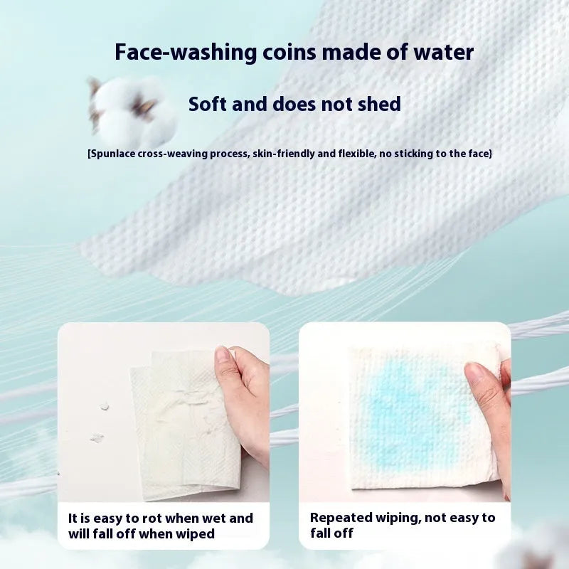 Disposable soft towel roll with 100 sheets and removable hanging for bathroom storage