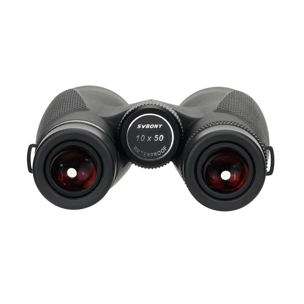 Creative simple portable plastic civilian binoculars SV202 10x50 black with ED lens and BaK-4 prism