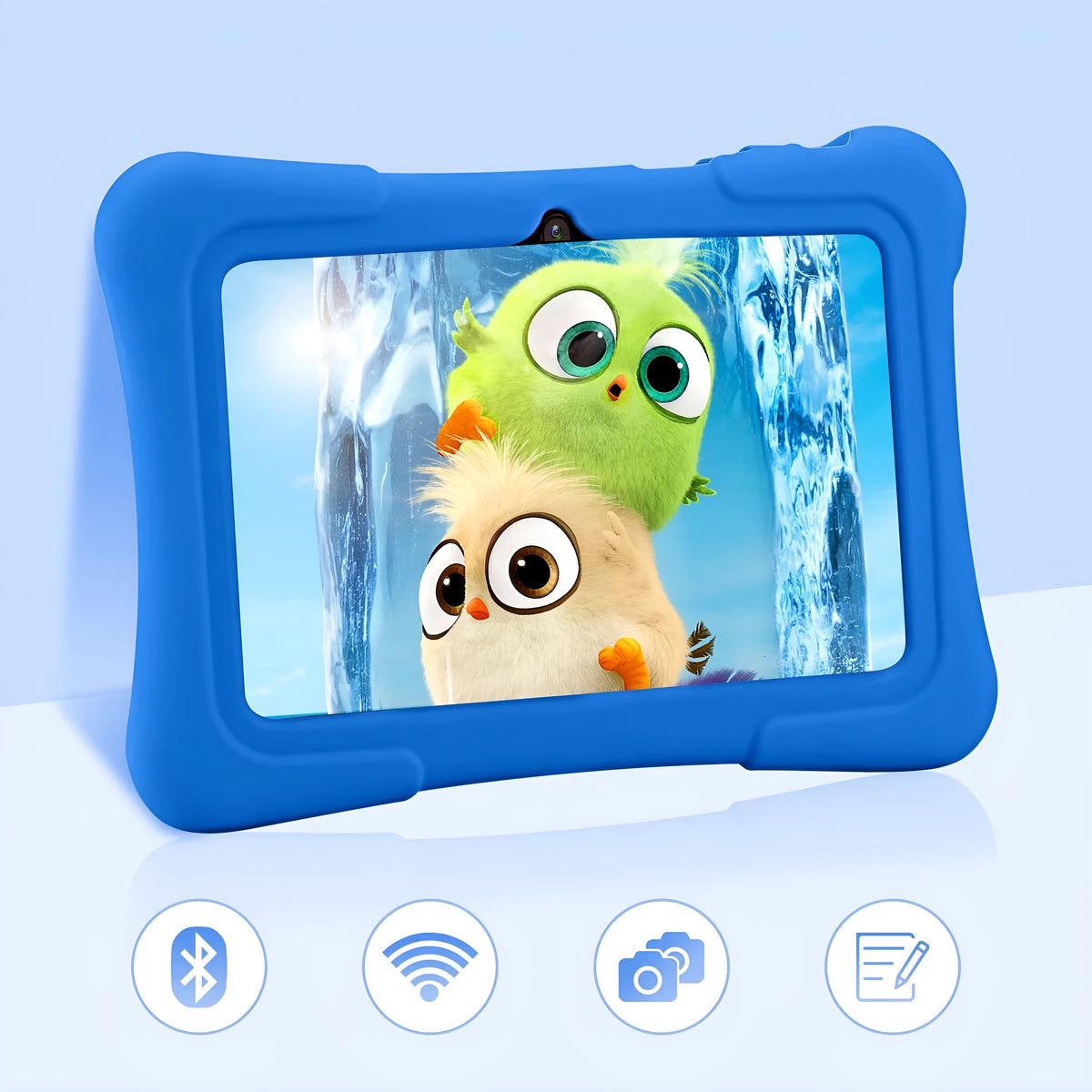 7-inch children's tablet computer with Full HD IPS screen, Bluetooth, and GPS in blue colour