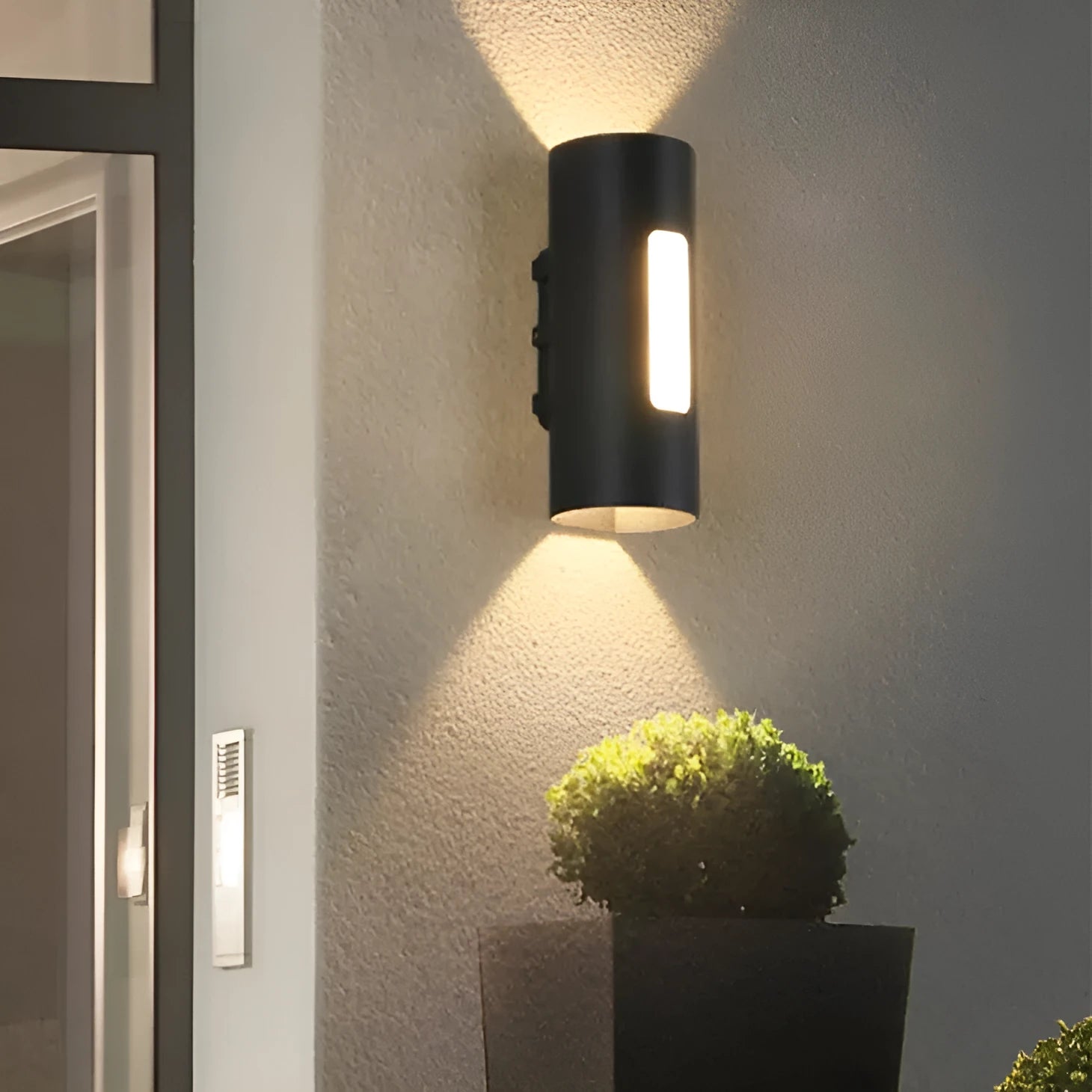 Outdoor wall lamp LED double head up and down 12W aluminium 70x178x65mm warm white or pure white