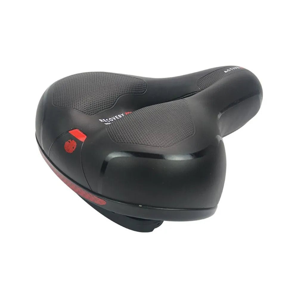 Thickened soft silicone bicycle saddle cushion with PU leather cover and included wrench
