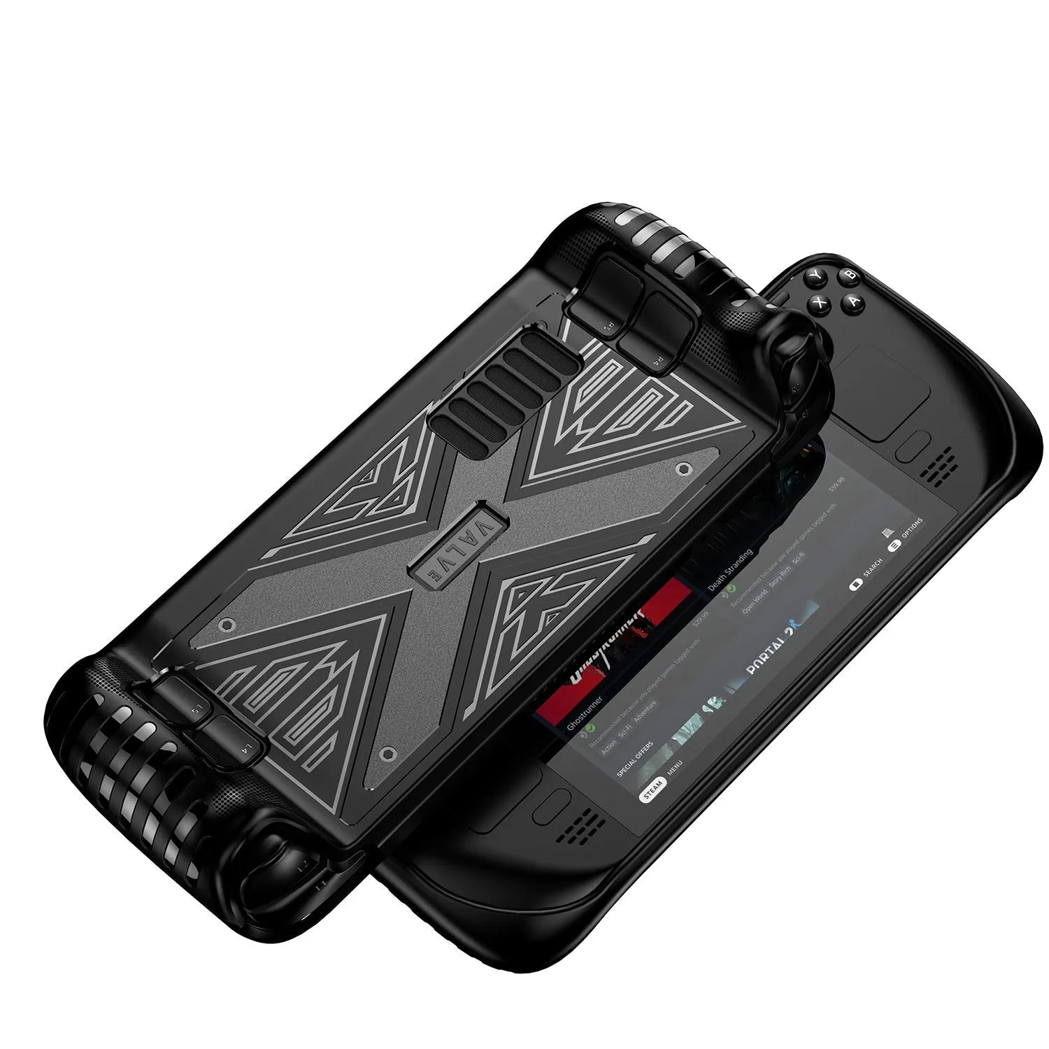 Steam Deck TPU protective cover soft shell case in black, blue or red colour options