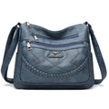 Soft PU leather women's shoulder bag with horizontal square shape in black, red, yellow or blue