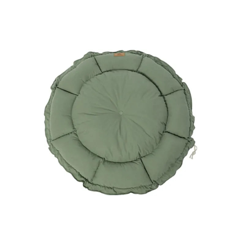 Grey reversible donut pet bed with raised bolster edge for cats or small dogs