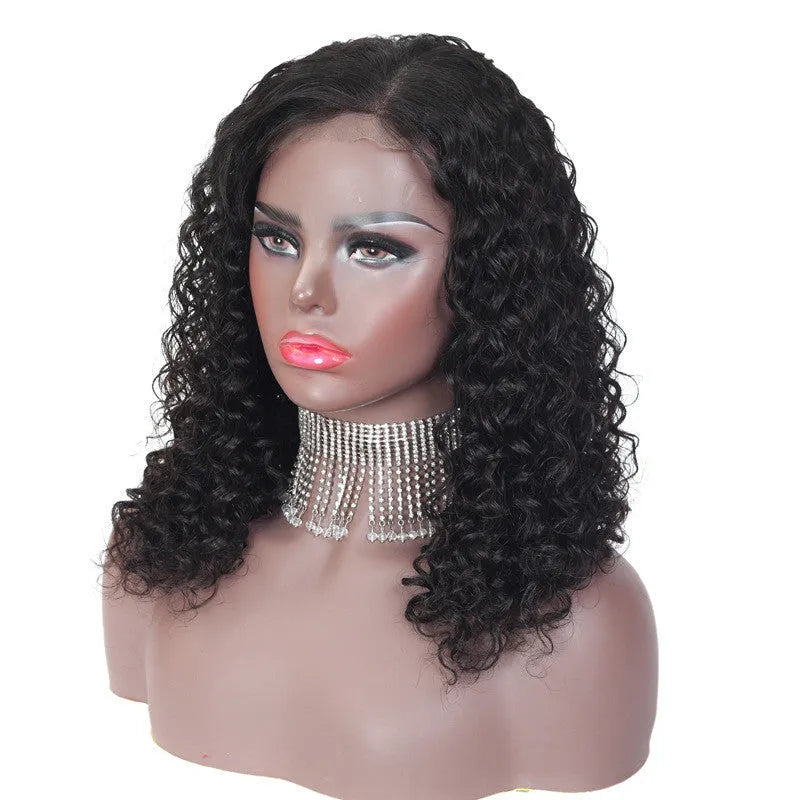 4x4 human hair lace wig in medium long length, real hair, available 8 to 24 inch, star fashion style