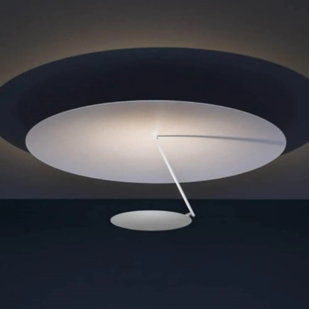 Modern white and gold iron art chandelier ceiling light with a 50cm diameter shade and integrated LED