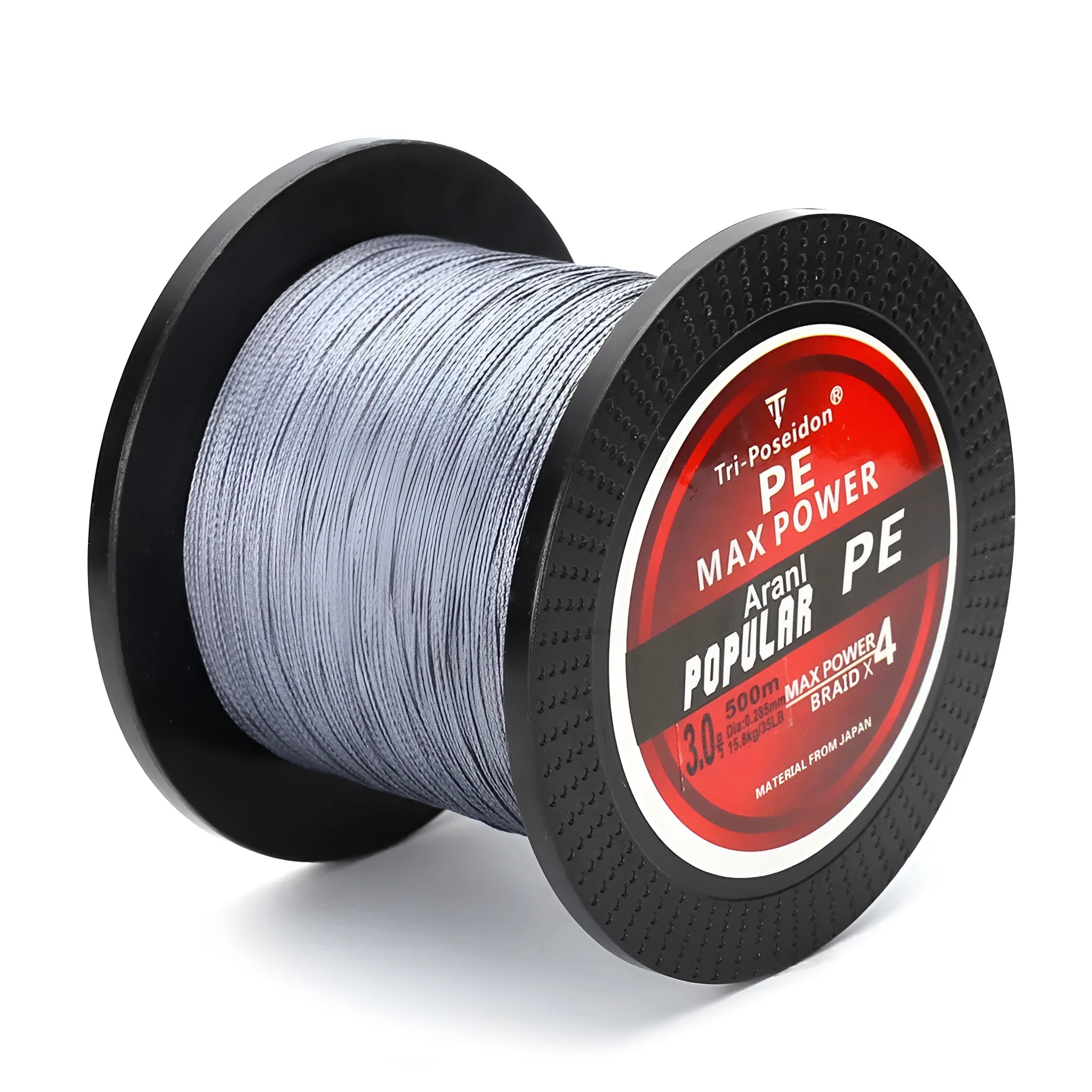 4Braided Fishing PE Strong Pull Horse Main Line 300M SK-75 from Japan in grey and yellow
