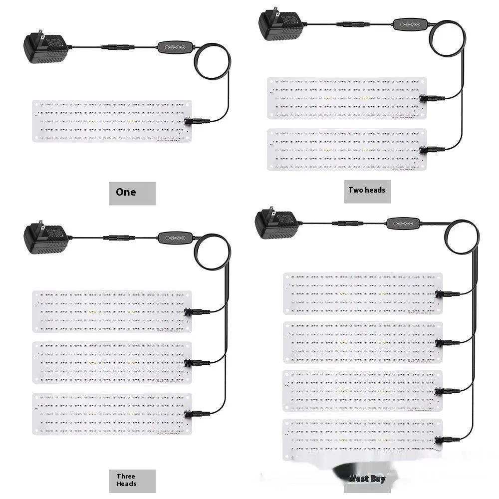 Plant growth full spectrum greenhouse seedling fluorescent fixture with 150 LED beads and PC shell