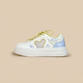 Women's mesh casual sneakers in Meow Rabbit Sea Salt Cheese colour with cross straps and rubber sole