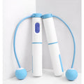Smart cordless skipping rope with counter in black plastic for home fitness