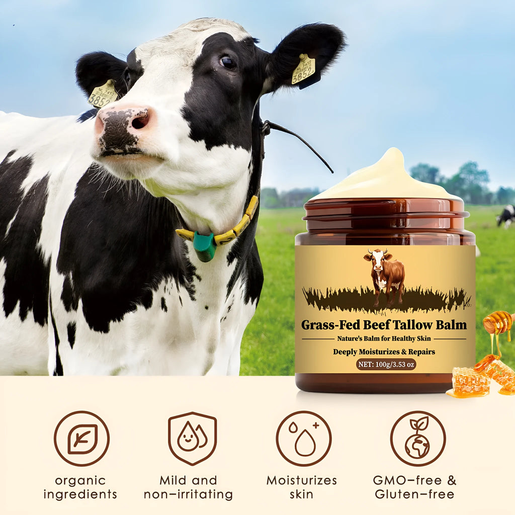 Tallow moisturising cream 100g pot for skin replenishment suitable for women and men